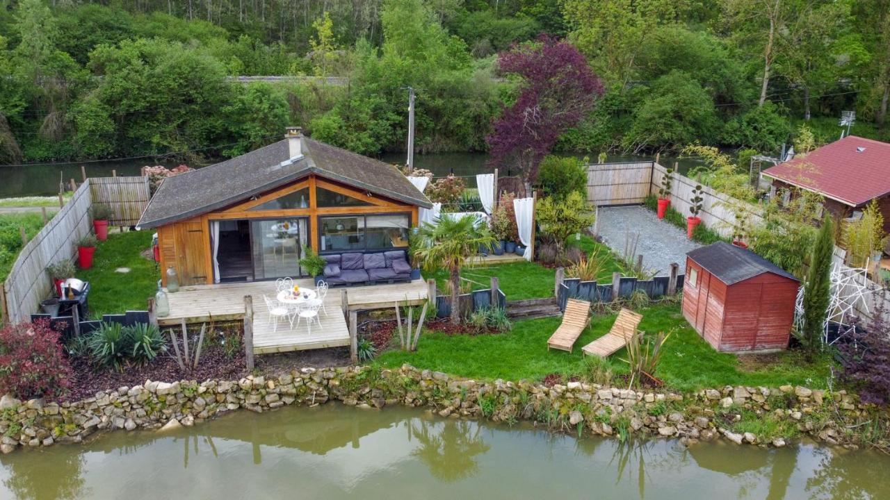 Kaebane 85, Lodge Avec Spa Au Bord De L'Eau Prouilly Esterno foto